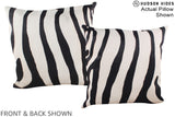 Zebra 20"x20" Brazilian Cowhide Pillow #A14890 by Hudson Hides