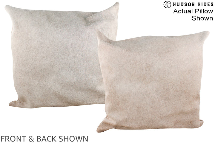 Champagne 20"x20" Brazilian Cowhide Pillow #A14891 by Hudson Hides