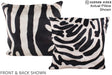 Zebra 20"x20" Brazilian Cowhide Pillow #A14902 by Hudson Hides