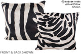 Zebra 20"x20" Brazilian Cowhide Pillow #A14902 by Hudson Hides