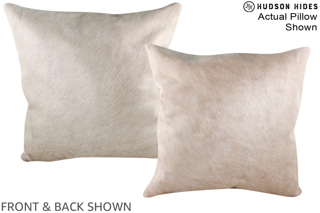 Champagne 20"x20" Brazilian Cowhide Pillow #A14905 by Hudson Hides