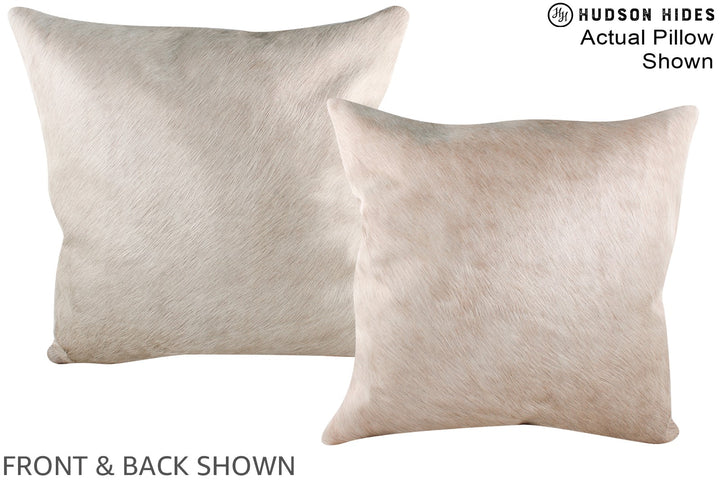 Champagne 20"x20" Brazilian Cowhide Pillow #A14905 by Hudson Hides