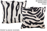 Zebra 20"x20" Brazilian Cowhide Pillow #A14909 by Hudson Hides