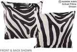 Zebra 20"x20" Brazilian Cowhide Pillow #A14914 by Hudson Hides