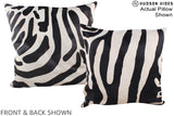 Zebra 20"x20" Brazilian Cowhide Pillow #A14916 by Hudson Hides