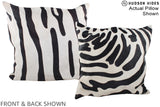Zebra 20"x20" Brazilian Cowhide Pillow #A14926 by Hudson Hides