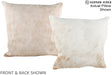 Ivory with Beige 20"x20" Brazilian Cowhide Pillow #A14927 by Hudson Hides