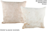 Ivory with Beige 20"x20" Brazilian Cowhide Pillow #A14927 by Hudson Hides