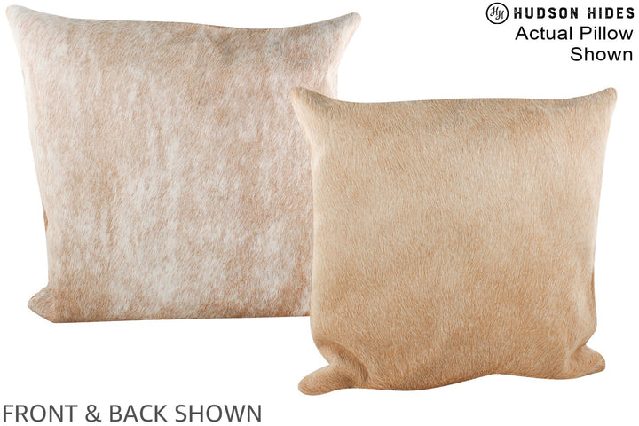 Beige 20"x20" Brazilian Cowhide Pillow #A14929 by Hudson Hides