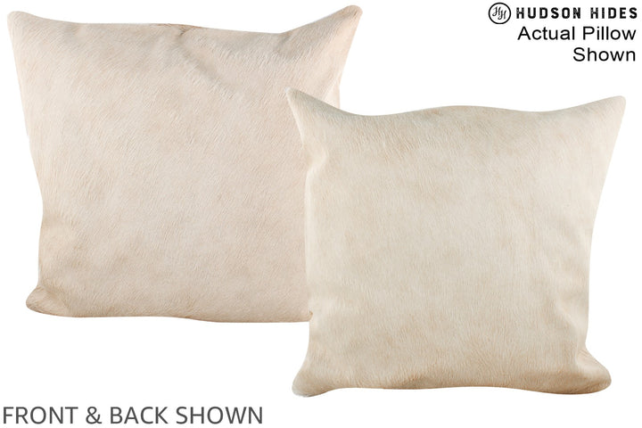 Champagne 20"x20" Brazilian Cowhide Pillow #A14934 by Hudson Hides