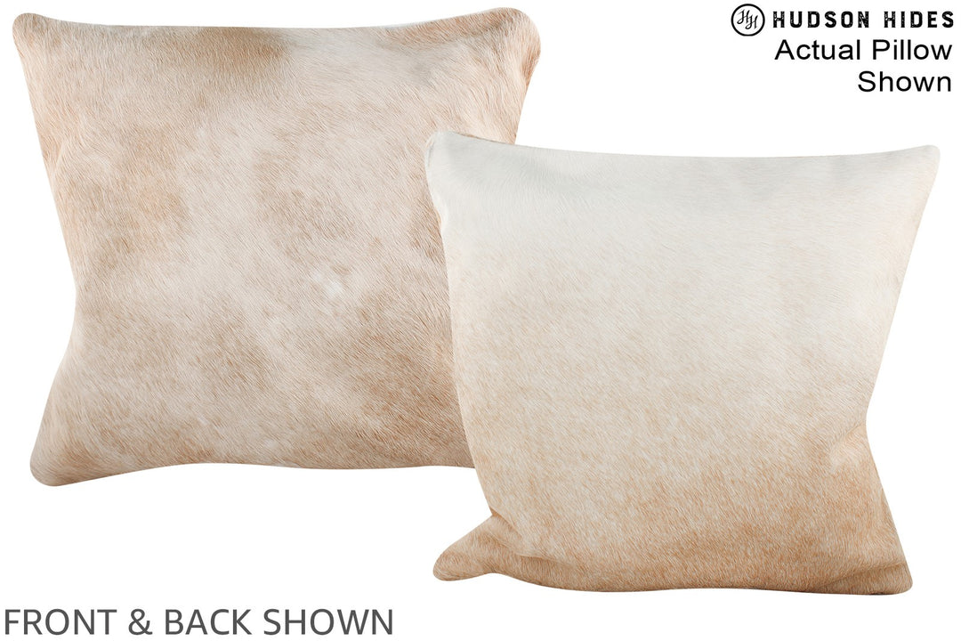 Beige 20"x20" Brazilian Cowhide Pillow #A14937 by Hudson Hides
