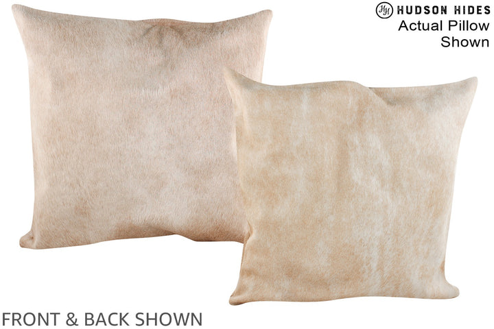 Beige 20"x20" Brazilian Cowhide Pillow #A14942 by Hudson Hides