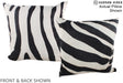 Zebra 20"x20" Brazilian Cowhide Pillow #A14945 by Hudson Hides