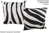Zebra 20"x20" Brazilian Cowhide Pillow #A14945 by Hudson Hides
