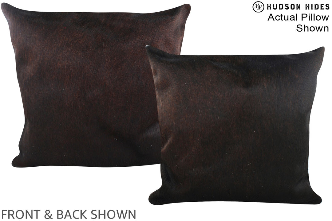 Chocolate 20"x20" Brazilian Cowhide Pillow #A14955 by Hudson Hides