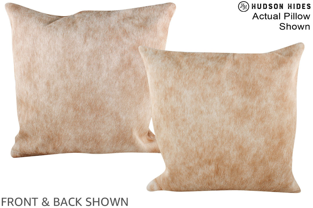 Beige 20"x20" Brazilian Cowhide Pillow #A14956 by Hudson Hides