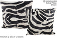 Zebra 20"x20" Brazilian Cowhide Pillow #A14957 by Hudson Hides