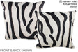 Zebra 20"x20" Brazilian Cowhide Pillow #A14961 by Hudson Hides