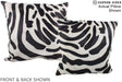 Zebra 20"x20" Brazilian Cowhide Pillow #A14982 by Hudson Hides