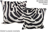Zebra 20"x20" Brazilian Cowhide Pillow #A14982 by Hudson Hides