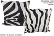 Zebra 20"x20" Brazilian Cowhide Pillow #A14987 by Hudson Hides