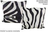 Zebra 20"x20" Brazilian Cowhide Pillow #A14987 by Hudson Hides