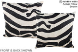 Zebra 20"x20" Brazilian Cowhide Pillow #A14989 by Hudson Hides