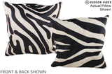Zebra 20"x20" Brazilian Cowhide Pillow #A14996 by Hudson Hides