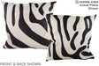 Zebra 20"x20" Brazilian Cowhide Pillow #A15000 by Hudson Hides