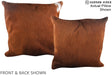 Solid Brown 20"x20" Brazilian Cowhide Pillow #A15001 by Hudson Hides