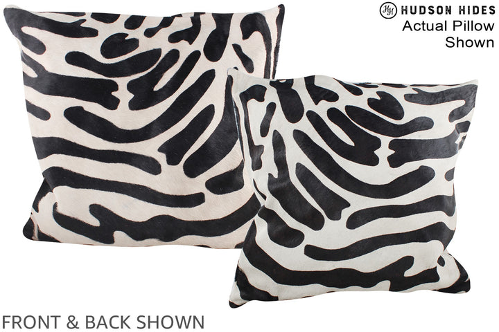 Zebra 20"x20" Brazilian Cowhide Pillow #A15002 by Hudson Hides