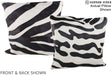 Zebra 20"x20" Brazilian Cowhide Pillow #A15024 by Hudson Hides
