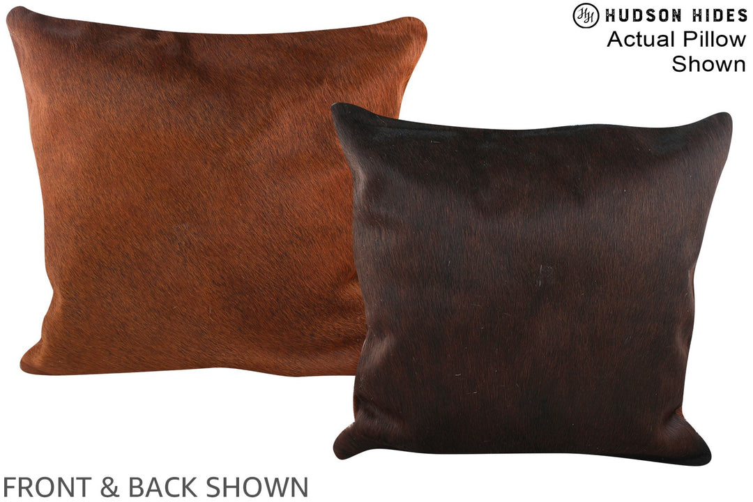 Chocolate 20"x20" Brazilian Cowhide Pillow #A15036 by Hudson Hides