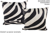 Zebra 20"x20" Brazilian Cowhide Pillow #A15042 by Hudson Hides