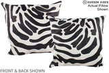 Zebra 20"x20" Brazilian Cowhide Pillow #A15071 by Hudson Hides
