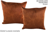 Solid Brown 20"x20" Brazilian Cowhide Pillow #A15109 by Hudson Hides
