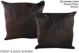 Chocolate 20"x20" Brazilian Cowhide Pillow #A15112 by Hudson Hides