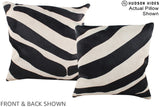 Zebra 16"x16" Brazilian Cowhide Pillow #A15151 by Hudson Hides