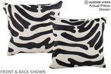 Zebra 16"x16" Brazilian Cowhide Pillow #A15175 by Hudson Hides