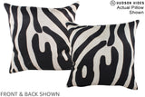 Zebra 16"x16" Brazilian Cowhide Pillow #A15182 by Hudson Hides