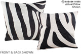 Zebra 16"x16" Brazilian Cowhide Pillow #A15193 by Hudson Hides