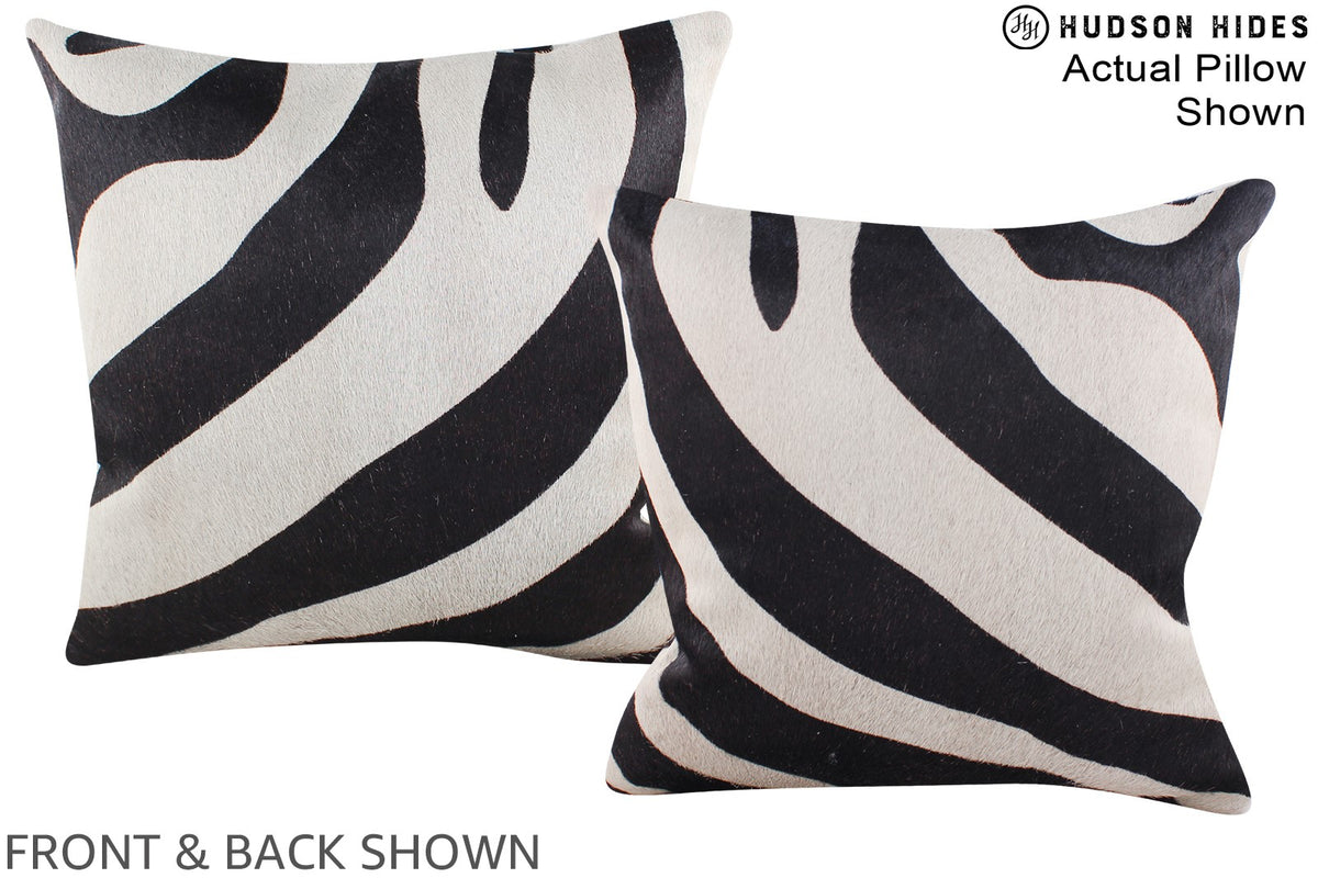 Zebra Cowhide Pillow #A15200