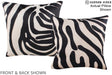 Zebra 16"x16" Brazilian Cowhide Pillow #A15201 by Hudson Hides