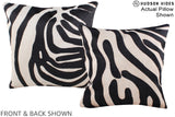 Zebra 16"x16" Brazilian Cowhide Pillow #A15201 by Hudson Hides