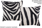 Zebra 16"x16" Brazilian Cowhide Pillow #A15208 by Hudson Hides