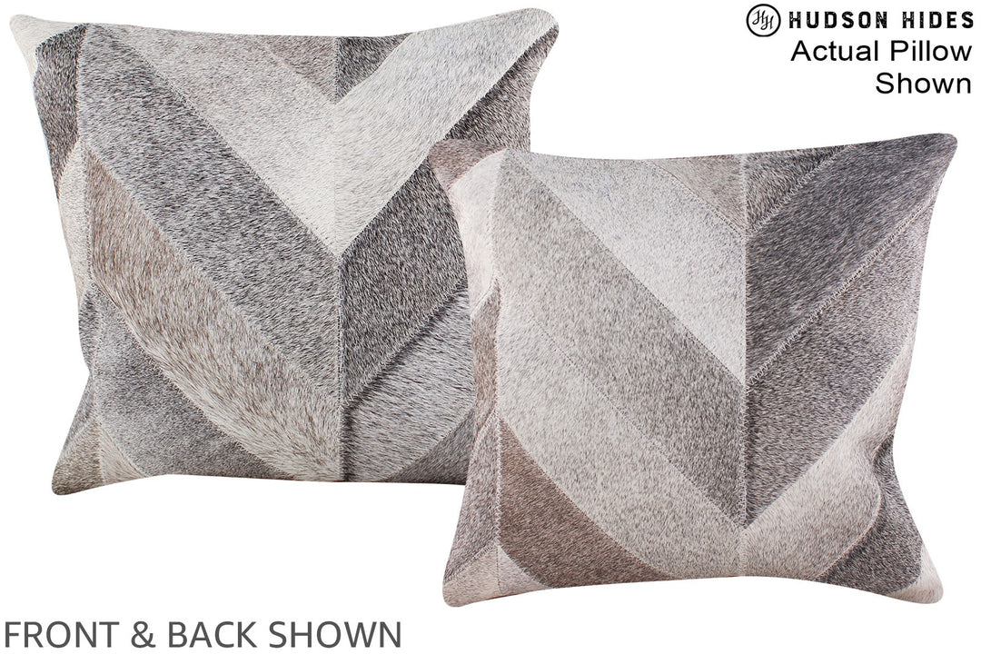 Patchwork 16"x16" Brazilian Cowhide Pillow #A15212 by Hudson Hides
