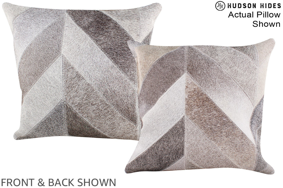 Patchwork 16"x16" Brazilian Cowhide Pillow #A15214 by Hudson Hides