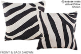 Zebra 16"x16" Brazilian Cowhide Pillow #A15216 by Hudson Hides