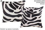 Zebra 16"x16" Brazilian Cowhide Pillow #A15219 by Hudson Hides