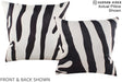 Zebra 16"x16" Brazilian Cowhide Pillow #A15225 by Hudson Hides